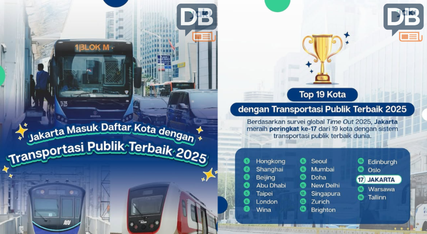 Jakarta Masuk 19 Transportasi Publik Hebat Dunia