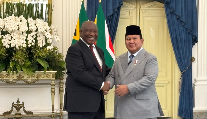 Prabowo Sambut Presiden Afrika Selatan di Istana